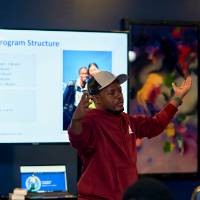 International Anchor Allies Winter 2026 First Mixer - a student present to other students